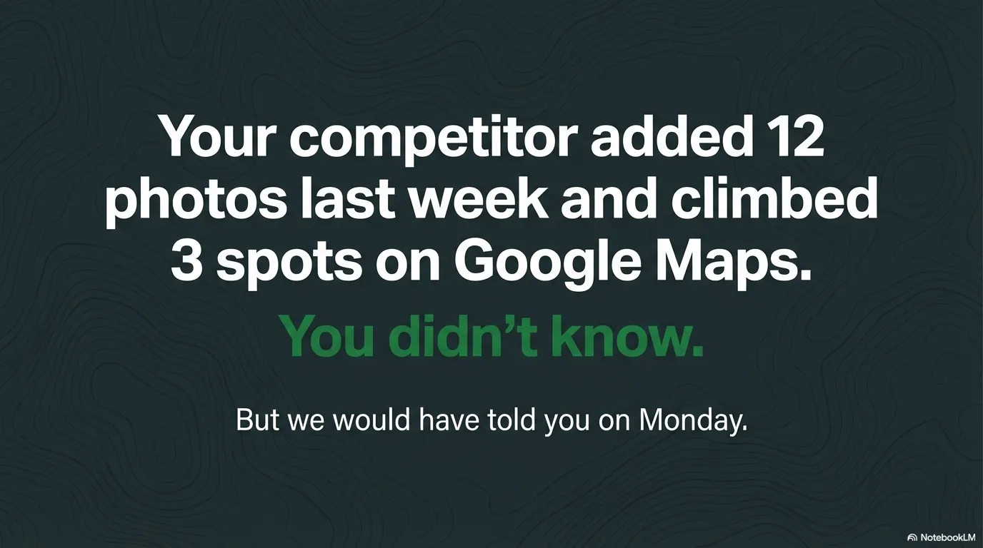 Google Maps ranking tracker with week-over-week deltas